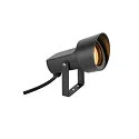 Armatuur met grondpen SYNA SHADE rond, kantelbaar GU10 IP65, zwart dimbaar