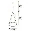 SLV Pendelarmatuur MAGICO 20 E27 IP20, wit mat dimbaar