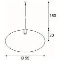 SLV pendant luminaire MAGICO 55 E27 IP20, white matt dimmable