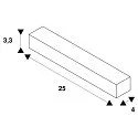 SLV bracket HIGHBAY C (U-SHAPE) flat, rigid, silver