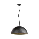 SLV Pendelarmatuur FORCHINI 50 down, halfrond E27 IP20, zwart mat dimbaar