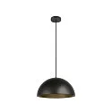 SLV Pendelarmatuur FORCHINI M 40 down, halfrond E27 IP20, zwart mat dimbaar