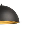 SLV Pendelarmatuur FORCHINI M 50 down, halfrond E27 IP20, zwart mat dimbaar