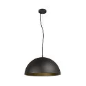SLV Pendelarmatuur FORCHINI M 50 down, halfrond E27 IP20, zwart mat dimbaar