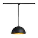 3-fase pendelarmatuur FORCHINI M 40 TRACK E27 IP20, zwart dimbaar