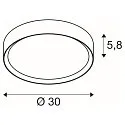 SLV Wand- en plafondarmatuur DECONA PHASE rond, CCT Switch IP44, wit dimbaar