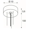 SLV pendant suspension DECONA - 150CM, black