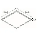 SLV Plafondarmatuur PANEL C 600 DALI DALI aanstuurbaar, CCT Switch, UGR < 19 IP54 / IP20, dimbaar