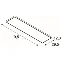 Plafondarmatuur PANEL C 1200/300 ON-OFF CCT Switch, UGR < 19, schakelbaar IP54 / IP20, wit, gelakt 