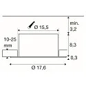 SLV Downlight DOWNLIGHT C 150 ON-OFF stijf, schakelbaar, multipower, bekabeld IP54, wit 