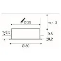 SLV ceiling recessed luminaire MEDO® 30 FRAME rigid, for VDU workstation, with frame, CCT Switch, switchable IP20, white 