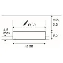 SLV Plafondinbouwarmatuur MEDO® 40 FRAMELESS stijf, voor BAP, CCT Switch, flush, schakelbaar IP20, wit 