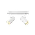 SLV Wand- en plafondarmatuur NOBLO® DOUBLE PHASE DTW 2-vlams, rond, Dim-To-Warm IP20, wit dimbaar
