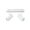 SLV Wand- en plafondarmatuur NOBLO® DOUBLE PHASE DTW 2-vlams, rond, Dim-To-Warm IP20, wit dimbaar