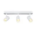 SLV wall and ceiling luminaire NOBLO® TRIPLE PHASE DTW 3 flames, round, Dim-To-Warm IP20, white dimmable