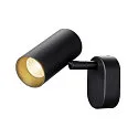 SLV wall and ceiling luminaire NOBLO® SINGLE PHASE DTW 1 flame, round, Dim-To-Warm IP20, black dimmable