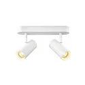 wall and ceiling luminaire NOBLO® DOUBLE PHASE 2 flames, round IP20, white dimmable