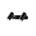SLV Wand- en plafondarmatuur NOBLO® DOUBLE PHASE 2-vlams, rond IP20, zwart dimbaar