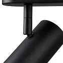 SLV wall and ceiling luminaire NOBLO® TRIPLE PHASE 3 flames, cylindrical, cardanic swivelling IP20, black dimmable