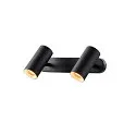 SLV Wand- en plafondarmatuur NOBLO® DOUBLE PHASE 2-vlams, rond IP20, zwart dimbaar