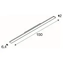 SLV 3-phase spot SIGHT EASY 41-66W DALI rigid, DALI controllable, asymmetrical, multipower IP20, black dimmable