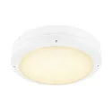 SLV Wand- en plafondarmatuur OUTDOOR BULKHEAD V 360 CCT Switch, slagvast, schakelbaar IP65, wit, gelakt 