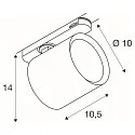 3-fase armatuur TRACKSPOT V 32 36° instelbaar, schakelbaar IP20, wit, gelakt 