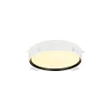 SLV ceiling luminaire DECONA 30 CL round, suitable for VDU workstation IP44, black, lacquered dimmable