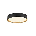 SLV Plafondarmatuur DECONA 30 CL rond, geschikt voor beeldschermwerkstations IP44, goud, zwart, gelakt dimbaar