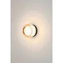 SLV Wand- en plafondarmatuur CYFT WAVE IP65, amber, zwart, gelakt dimbaar