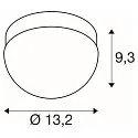SLV Wand- en plafondarmatuur CYFT DOME IP65, zwart dimbaar