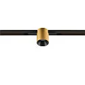 SLV Spotlight op rail FIXT-IT! rond, ingebouwde versie, geschikt voor beeldschermwerkstations IP20, goud, zwart, gelakt dimbaar