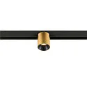 Spotlight op rail FIXT-IT! rond, opbouwversie, geschikt voor beeldschermwerkstations IP20, goud, zwart, gelakt dimbaar