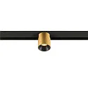 Spotlight op rail FIXT-IT! rond, opbouwversie, geschikt voor beeldschermwerkstations IP20, goud, zwart, gelakt dimbaar