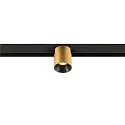 Spotlight op rail FIXT-IT! rond, opbouwversie, geschikt voor beeldschermwerkstations IP20, goud, zwart, gelakt dimbaar