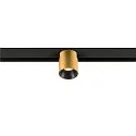 SLV Spotlight op rail FIXT-IT! rond, opbouwversie, geschikt voor beeldschermwerkstations IP20, goud, zwart, gelakt dimbaar