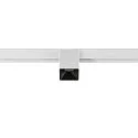 SLV Spotlight op rail FIXT-IT! rond, opbouwversie, geschikt voor beeldschermwerkstations IP20, zwart, wit, gelakt dimbaar