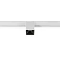 SLV Spotlight op rail FIXT-IT! rond, opbouwversie, geschikt voor beeldschermwerkstations IP20, zwart, wit, gelakt dimbaar