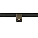 Spotlight op rail FIXT-IT! rond, opbouwversie, geschikt voor beeldschermwerkstations IP20, brons, zwart, gelakt dimbaar