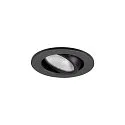 SLV Plafondinbouwarmatuur NEW TRIA® 45 rond, geschikt voor beeldschermwerkstations IP20, zwart, gelakt 