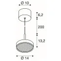 Pendelarmatuur GRIP! FLAT IP20, goud, zwart dimbaar