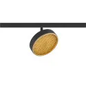 Spotlight op rail GRIP! FLAT rond IP20, goud, zwart, gelakt dimbaar