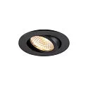 Plafondinbouwarmatuur NEW TRIA® 68 AIRTIGHT geschikt voor beeldschermwerkstations IP23, zwart, gelakt dimbaar