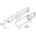 SLV Spotlight op rail GRIP! S geschikt voor beeldschermwerkstations IP20, brons, zwart, gelakt dimbaar