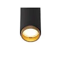 SLV ceiling luminaire GRIP!S SINGLE suitable for VDU workstation IP20, gold, black, lacquered dimmable