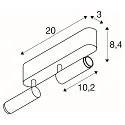 Plafondarmatuur GRIP!S DOUBLE geschikt voor beeldschermwerkstations IP20, zwart, wit, gelakt dimbaar