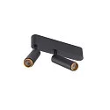 SLV Plafondarmatuur GRIP!S DOUBLE geschikt voor beeldschermwerkstations IP20, goud, zwart, gelakt dimbaar