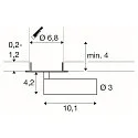 SLV Plafondinbouwarmatuur GRIP!S cilindrisch, geschikt voor beeldschermwerkstations IP20, zwart, wit, gelakt dimbaar