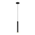 SLV Pendelarmatuur GRIP!S geschikt voor beeldschermwerkstations IP20, goud, zwart dimbaar