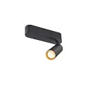 SLV ceiling luminaire GRIP!M SINGLE IP20, gold, black, lacquered dimmable